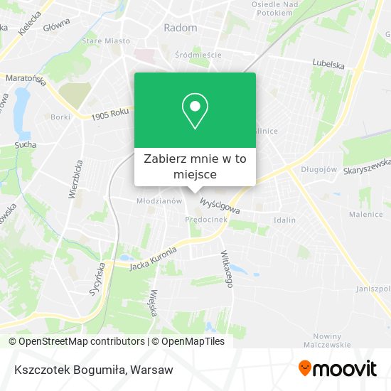 Mapa Kszczotek Bogumiła