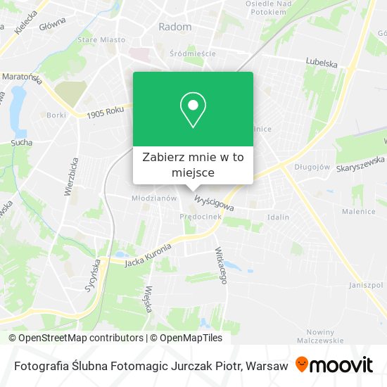 Mapa Fotografia Ślubna Fotomagic Jurczak Piotr