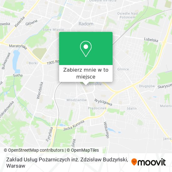 Mapa Zakład Usług Pożarniczych inż. Zdzisław Budzyński