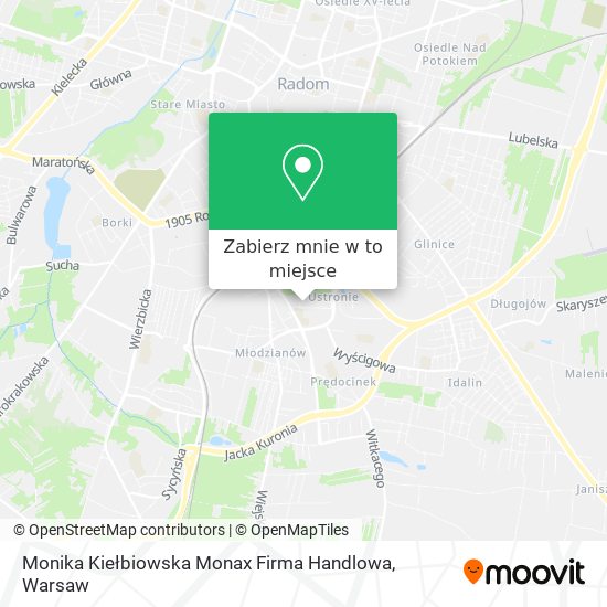 Mapa Monika Kiełbiowska Monax Firma Handlowa