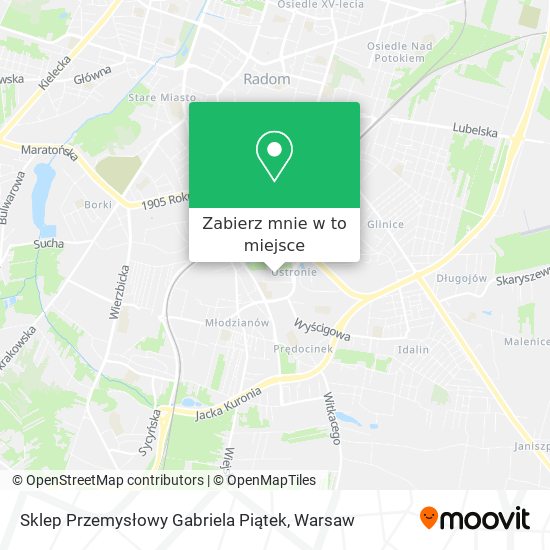 Mapa Sklep Przemysłowy Gabriela Piątek