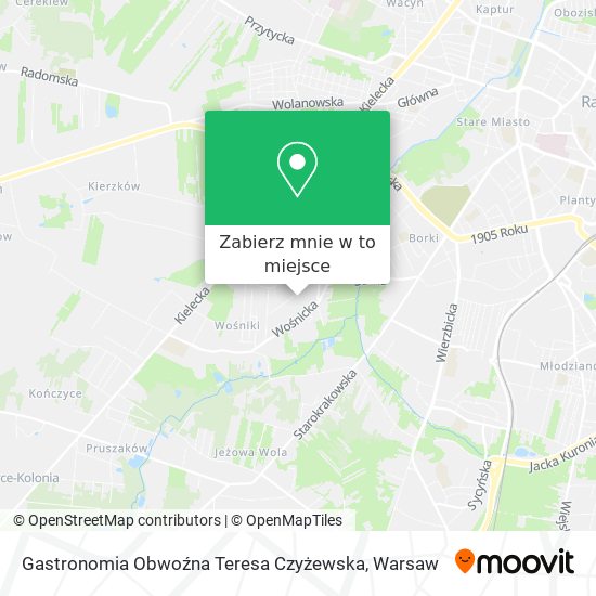 Mapa Gastronomia Obwoźna Teresa Czyżewska