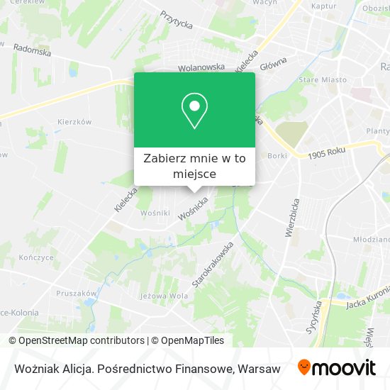 Mapa Wożniak Alicja. Pośrednictwo Finansowe