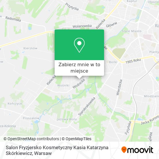 Mapa Salon Fryzjersko Kosmetyczny Kasia Katarzyna Skórkiewicz