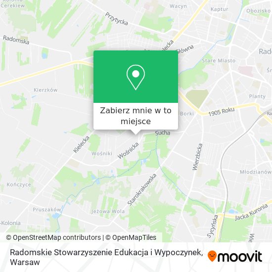 Mapa Radomskie Stowarzyszenie Edukacja i Wypoczynek