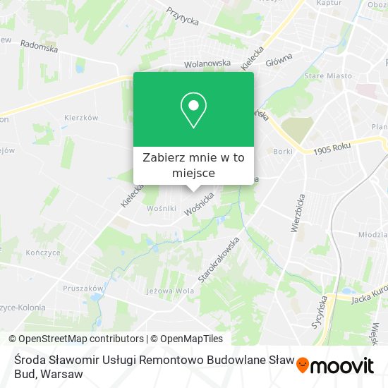 Mapa Środa Sławomir Usługi Remontowo Budowlane Sław Bud