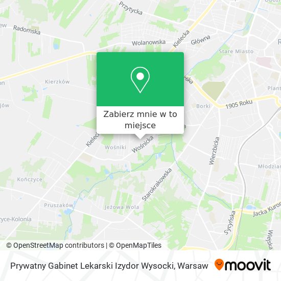 Mapa Prywatny Gabinet Lekarski Izydor Wysocki