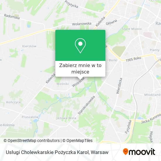 Mapa Usługi Cholewkarskie Pożyczka Karol