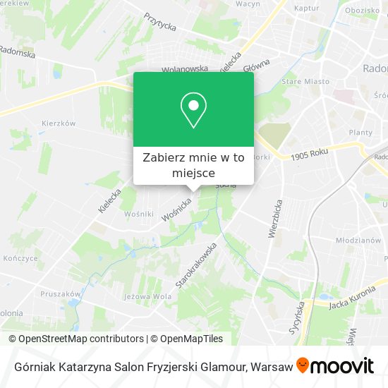 Mapa Górniak Katarzyna Salon Fryzjerski Glamour