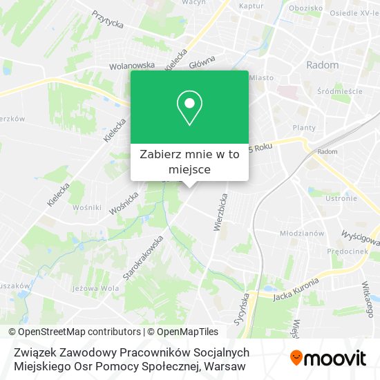 Mapa Związek Zawodowy Pracowników Socjalnych Miejskiego Osr Pomocy Społecznej