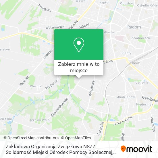 Mapa Zakładowa Organizacja Związkowa NSZZ Solidarność Miejski Ośrodek Pomocy Społecznej