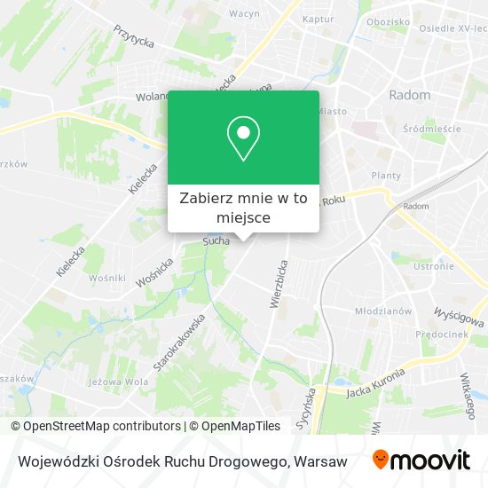 Mapa Wojewódzki Ośrodek Ruchu Drogowego