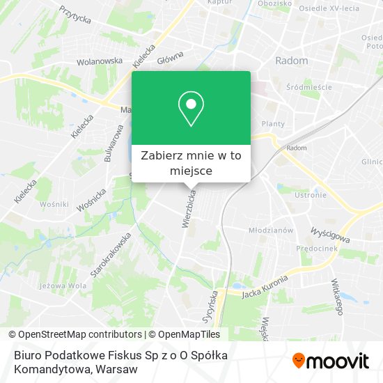 Mapa Biuro Podatkowe Fiskus Sp z o O Spółka Komandytowa