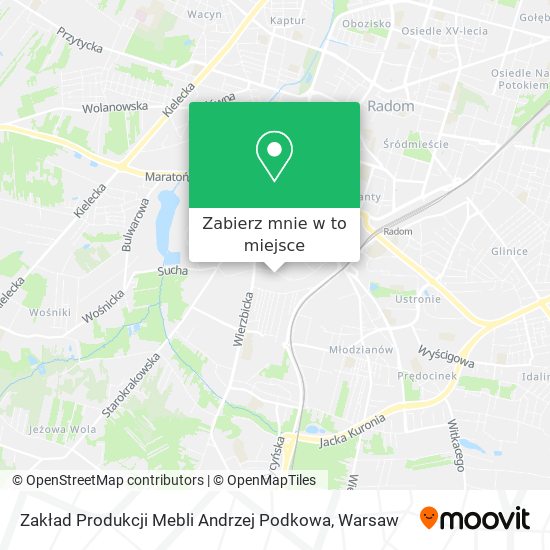 Mapa Zakład Produkcji Mebli Andrzej Podkowa