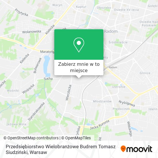 Mapa Przedsiębiorstwo Wielobranżowe Budrem Tomasz Siudziński