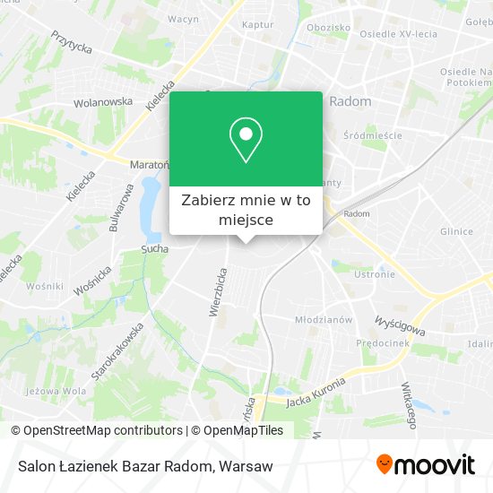 Mapa Salon Łazienek Bazar Radom