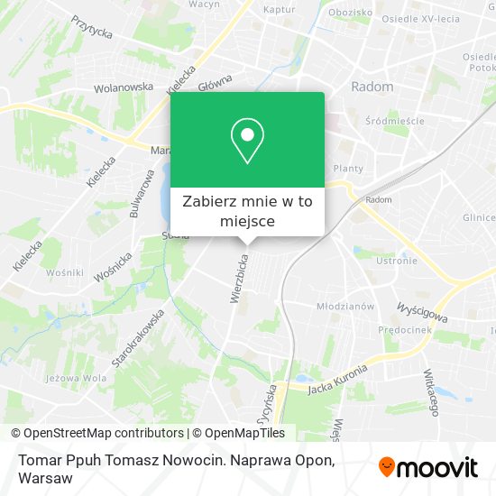 Mapa Tomar Ppuh Tomasz Nowocin. Naprawa Opon