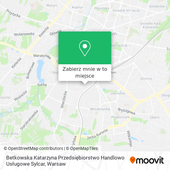 Mapa Betkowska Katarzyna Przedsiębiorstwo Handlowo Usługowe Sylcar