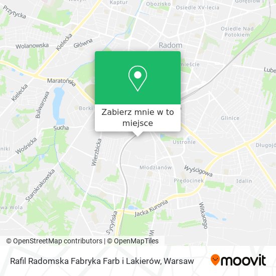 Mapa Rafil Radomska Fabryka Farb i Lakierów