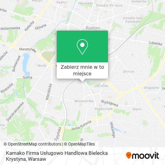 Mapa Kamako Firma Usługowo Handlowa Bielecka Krystyna