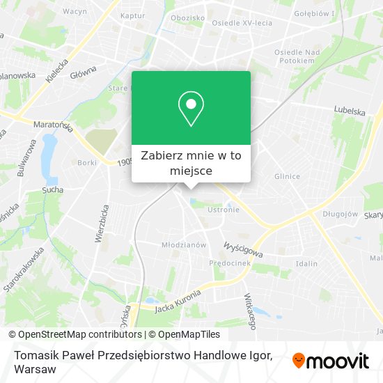 Mapa Tomasik Paweł Przedsiębiorstwo Handlowe Igor