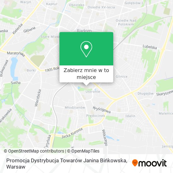 Mapa Promocja Dystrybucja Towarów Janina Bińkowska