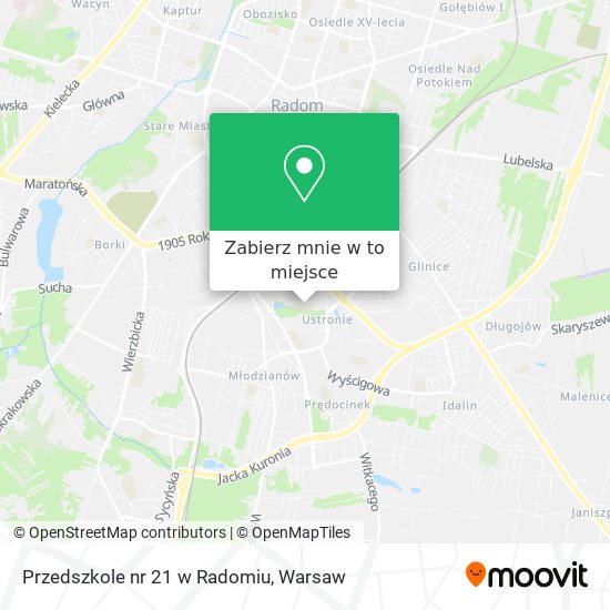 Mapa Przedszkole nr 21 w Radomiu