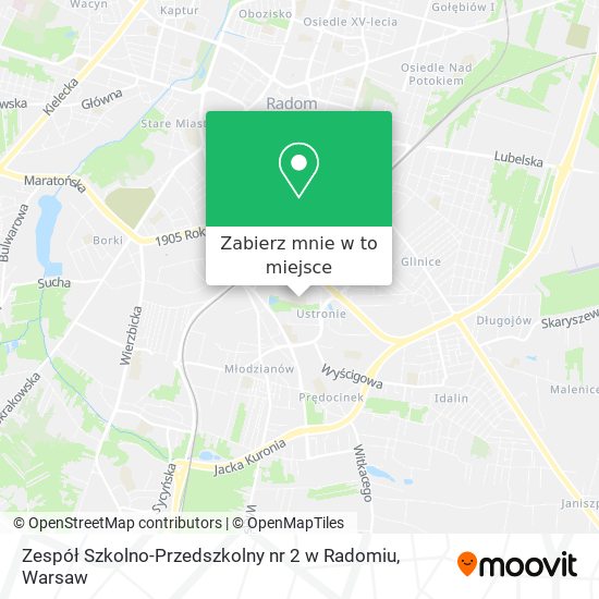 Mapa Zespół Szkolno-Przedszkolny nr 2 w Radomiu