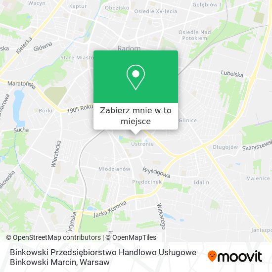 Mapa Binkowski Przedsiębiorstwo Handlowo Usługowe Binkowski Marcin