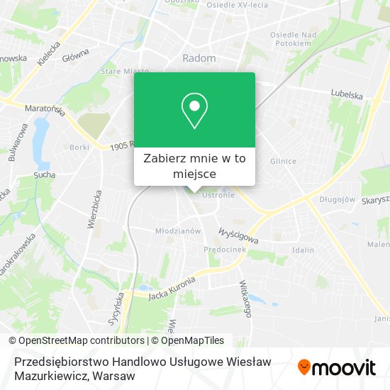 Mapa Przedsiębiorstwo Handlowo Usługowe Wiesław Mazurkiewicz