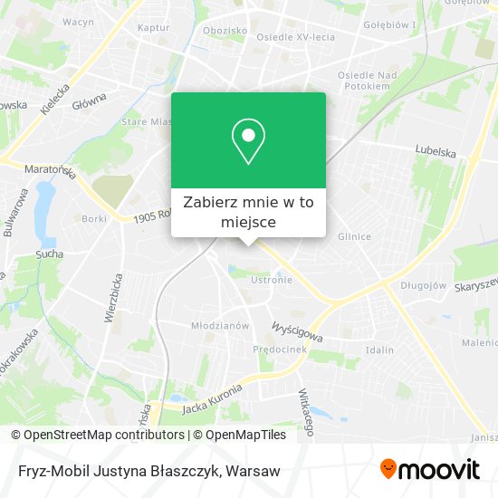 Mapa Fryz-Mobil Justyna Błaszczyk