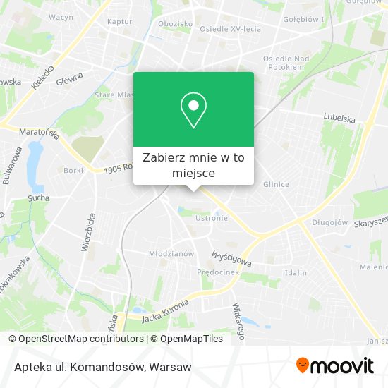 Mapa Apteka ul. Komandosów