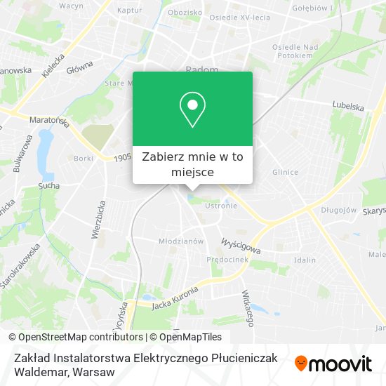 Mapa Zakład Instalatorstwa Elektrycznego Płucieniczak Waldemar