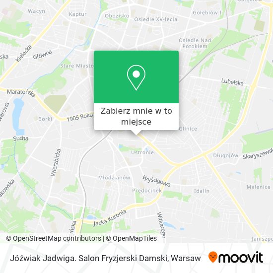 Mapa Jóźwiak Jadwiga. Salon Fryzjerski Damski