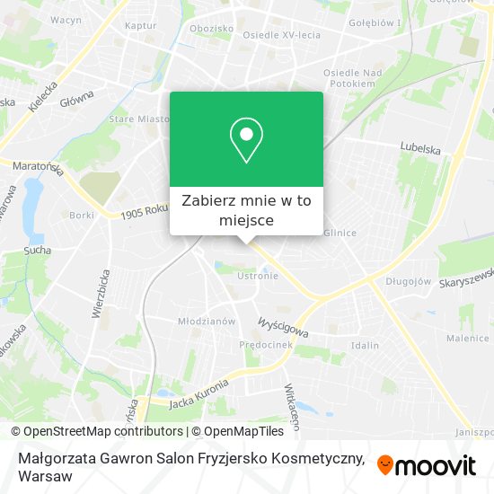 Mapa Małgorzata Gawron Salon Fryzjersko Kosmetyczny