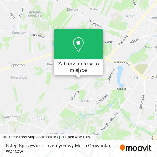 Mapa Sklep Spożywczo Przemysłowy Maria Głowacka