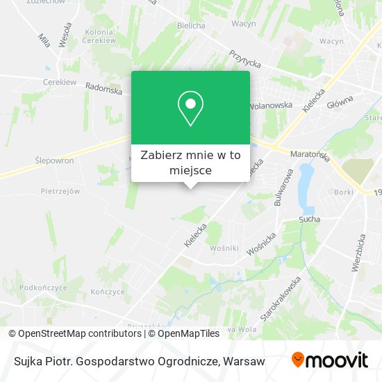 Mapa Sujka Piotr. Gospodarstwo Ogrodnicze