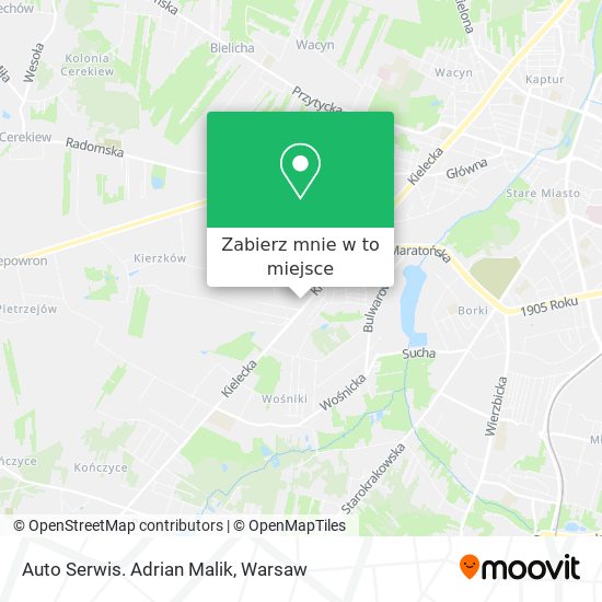 Mapa Auto Serwis. Adrian Malik