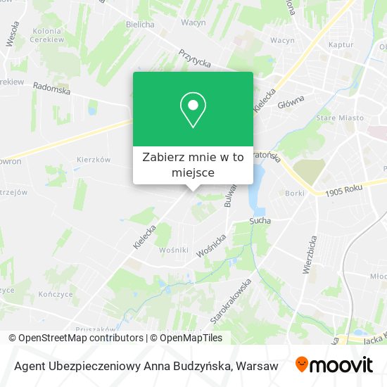 Mapa Agent Ubezpieczeniowy Anna Budzyńska