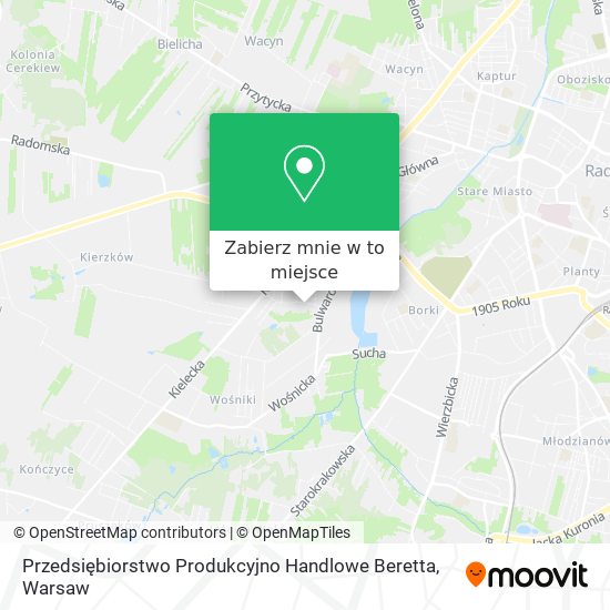 Mapa Przedsiębiorstwo Produkcyjno Handlowe Beretta