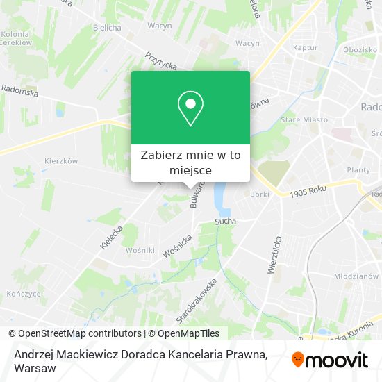 Mapa Andrzej Mackiewicz Doradca Kancelaria Prawna