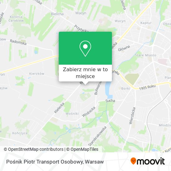 Mapa Pośnik Piotr Transport Osobowy