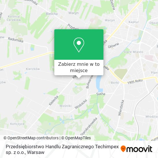 Mapa Przedsiębiorstwo Handlu Zagranicznego Techimpex sp. z o.o.