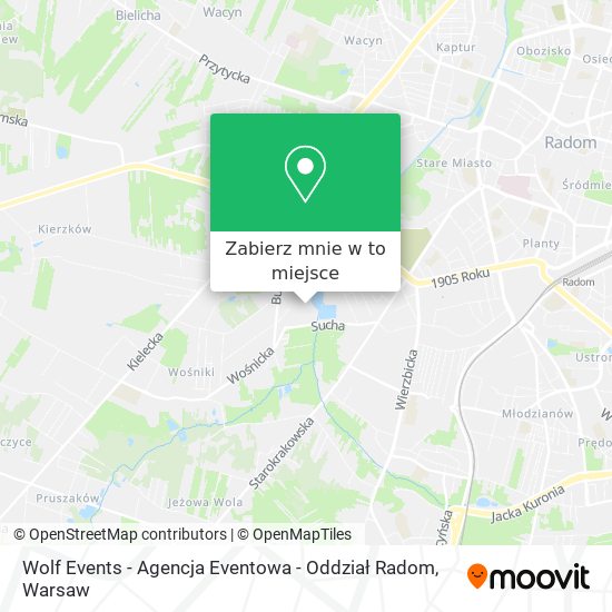 Mapa Wolf Events - Agencja Eventowa - Oddział Radom