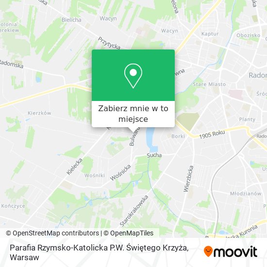 Mapa Parafia Rzymsko-Katolicka P.W. Świętego Krzyża