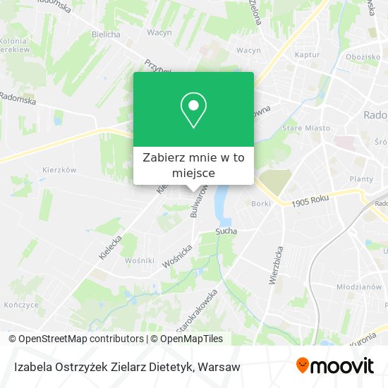 Mapa Izabela Ostrzyżek Zielarz Dietetyk