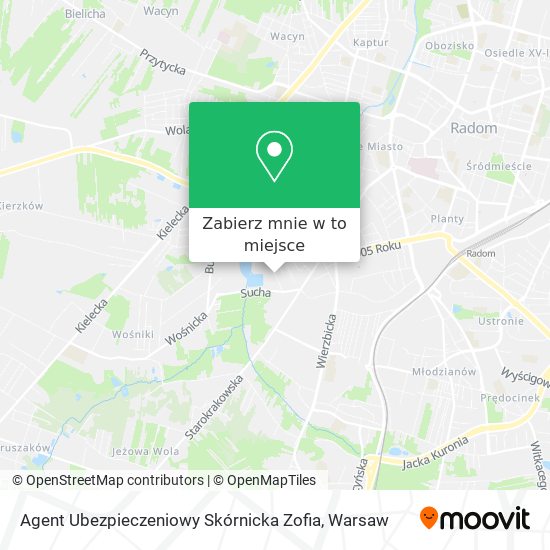 Mapa Agent Ubezpieczeniowy Skórnicka Zofia