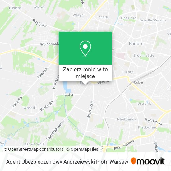 Mapa Agent Ubezpieczeniowy Andrzejewski Piotr