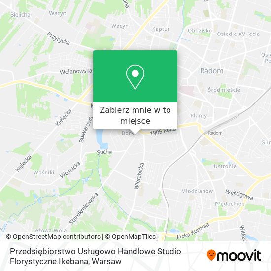 Mapa Przedsiębiorstwo Usługowo Handlowe Studio Florystyczne Ikebana