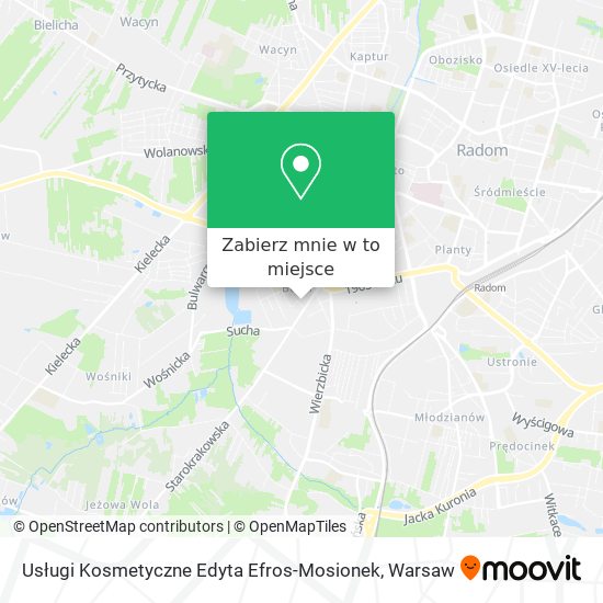 Mapa Usługi Kosmetyczne Edyta Efros-Mosionek